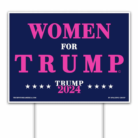 Women for Trump 2024 Yard Sign