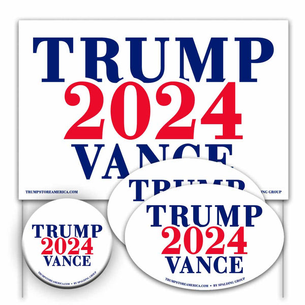 Trump Vance 2024 Yard Sign Kit - 4 Pack