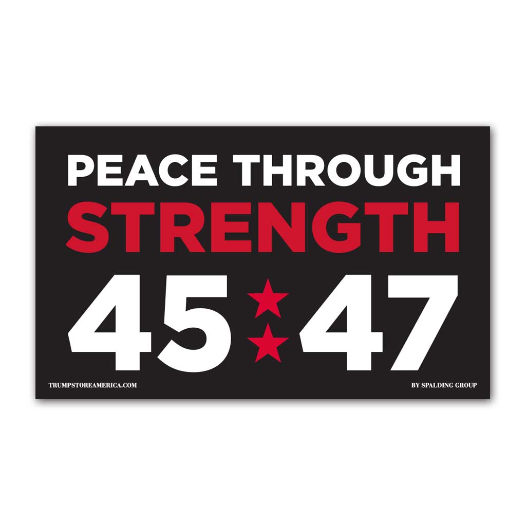 Peace Through Strength 45-47 Vinyl 5' x 3' Banner