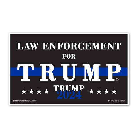 Law Enforcement for Trump Vinyl 5' x 3' Banner