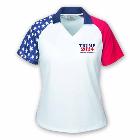 Trump Vance 2024 Flag Polo - Women's