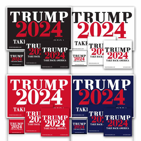Trump 2024 Yard Sign Kit - 4 Pack