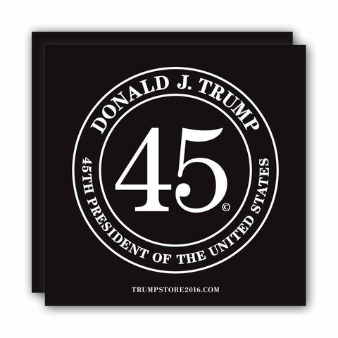 Trump Bumper Sticker - "Donald Trump 45th President"
