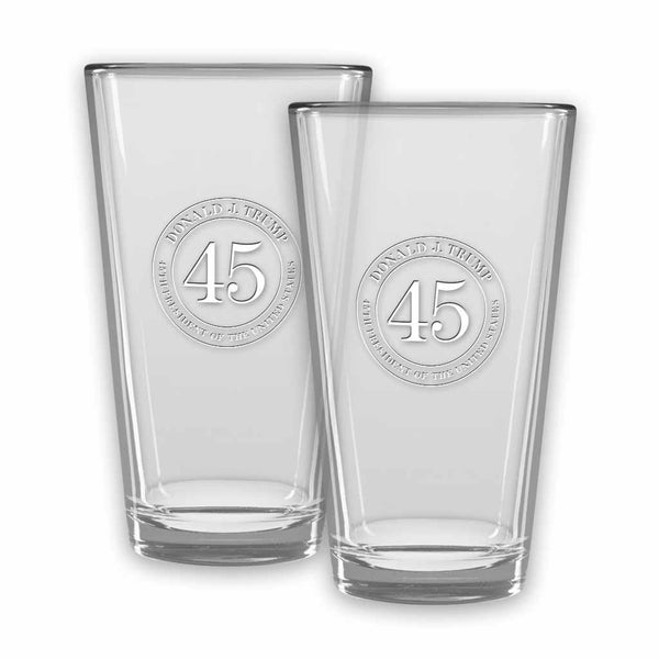 Trump 45 Micro-Brew Glasses (Set of 2) (Personalization Option)