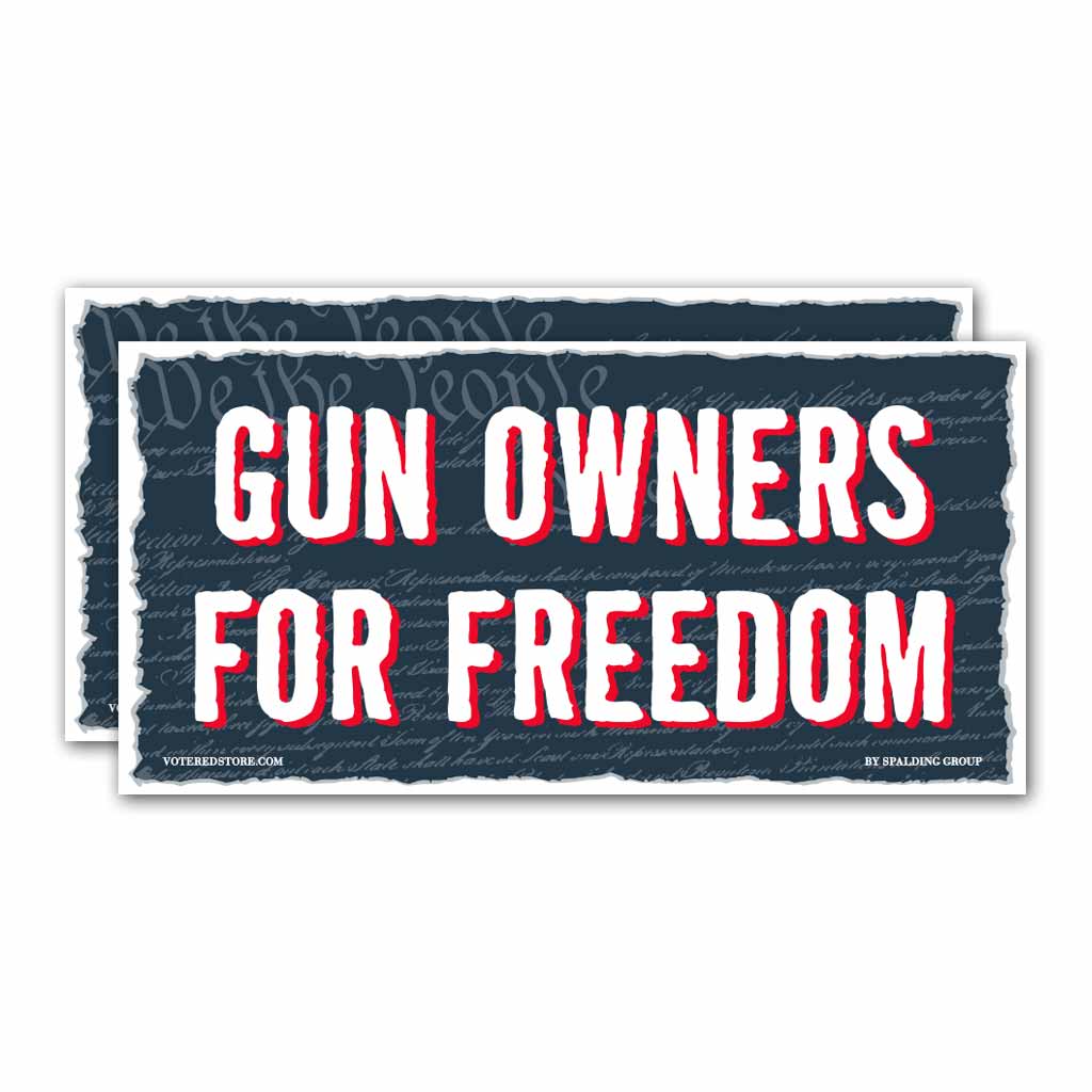 (Pack of 2) Bumper Sticker - Gun Owners for Freedom