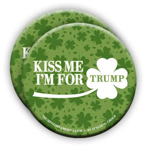Kiss Me I'm For Trump Button 2pk