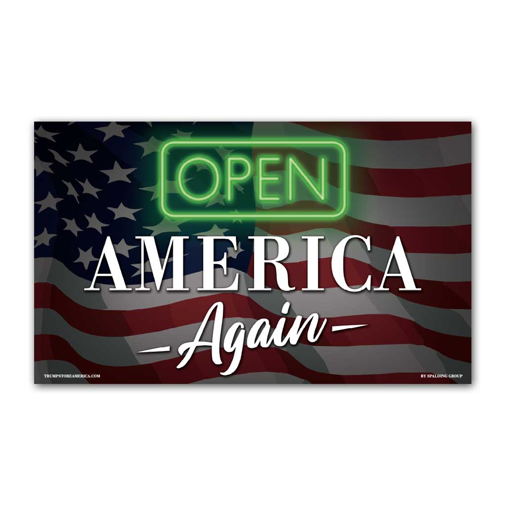 Open America Again Vinyl 5' x 3' Banner